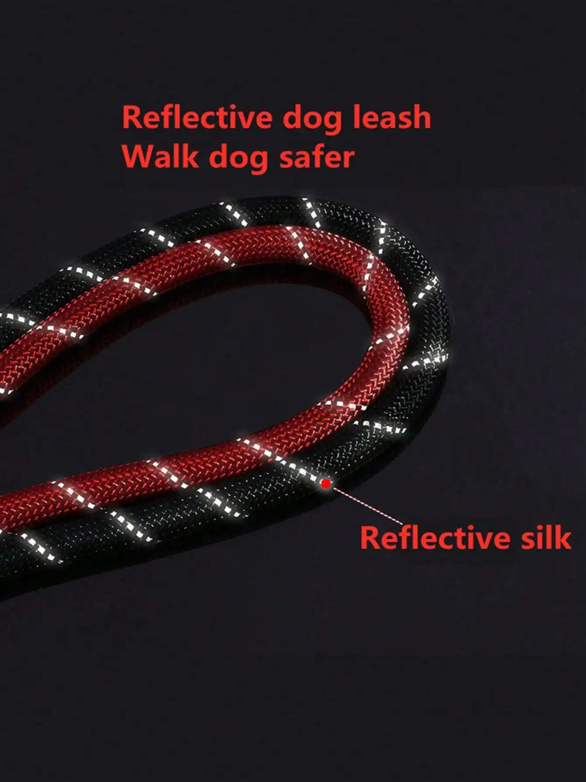 Reflective Nylon Dog Leash With Comfortable Foam Handle