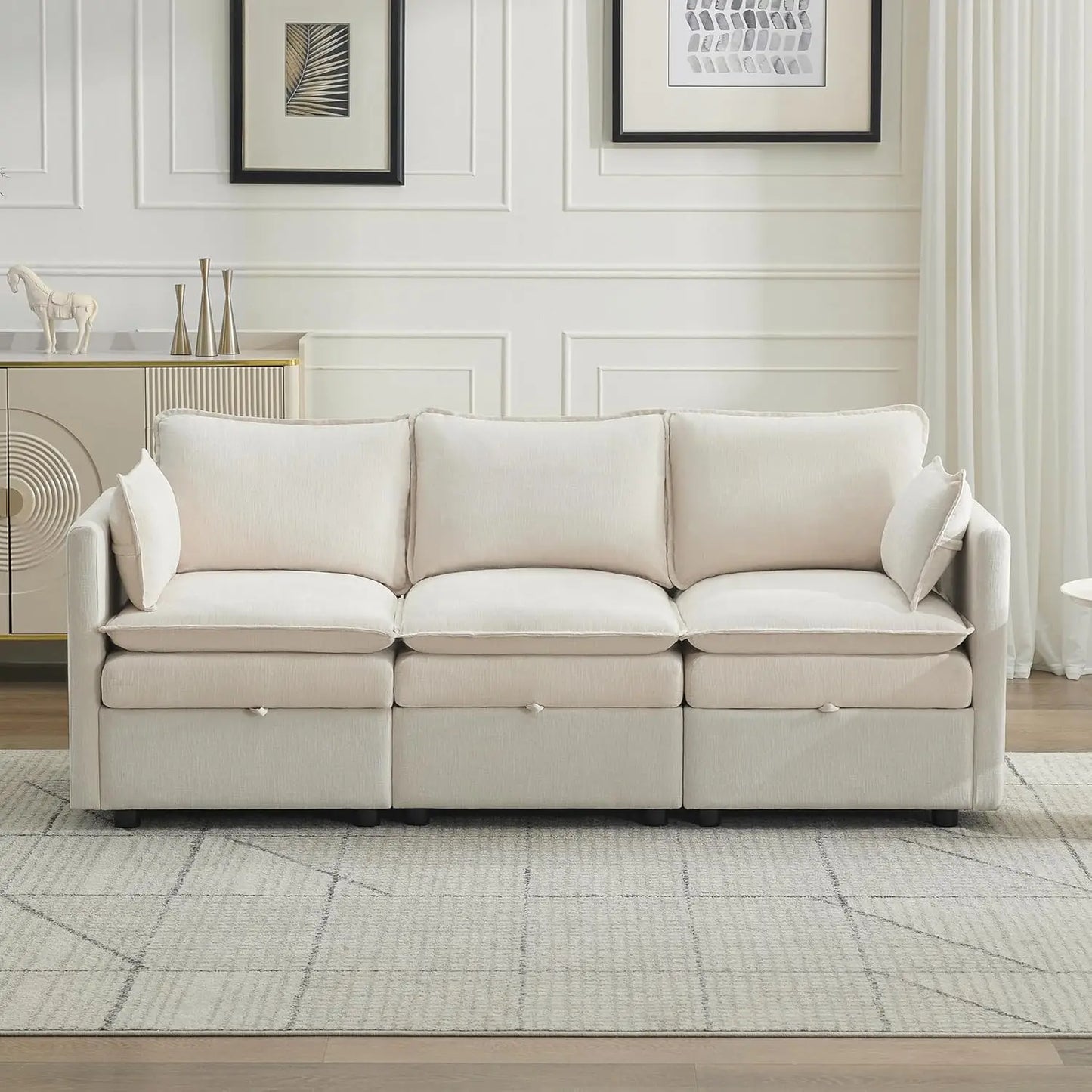 Cloud Modular Sofa With Storage And Modern Upholstery