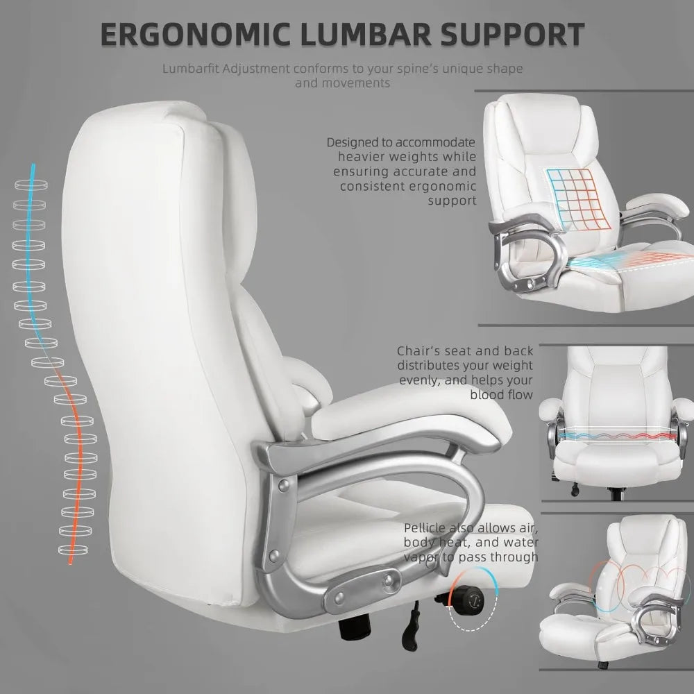 Heavy Duty Office Chair With Ergonomic Lumbar Support 600lbs Capacity