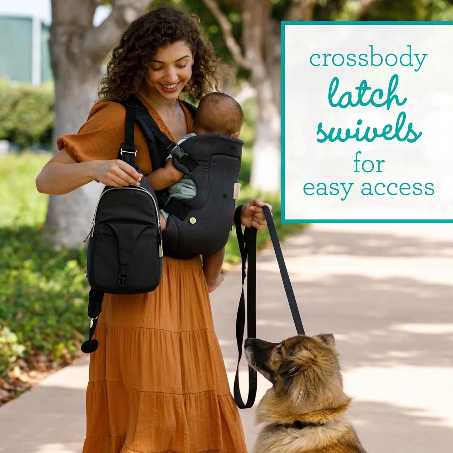 Closure Four In One Baby Carrier And Crossbody Diaper Bag