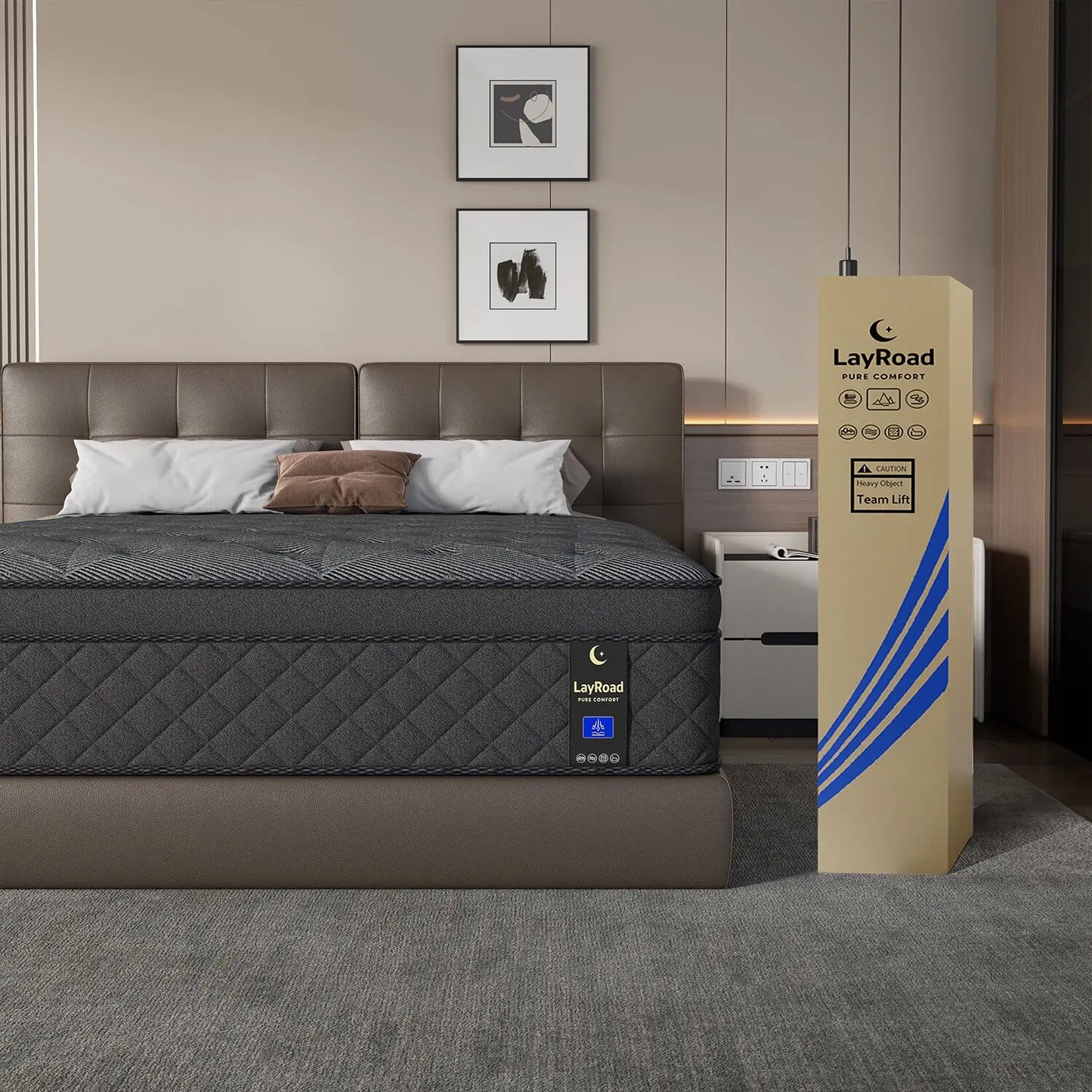 LAYROAD Memory Foam Mattress Boxed Medium Firmness