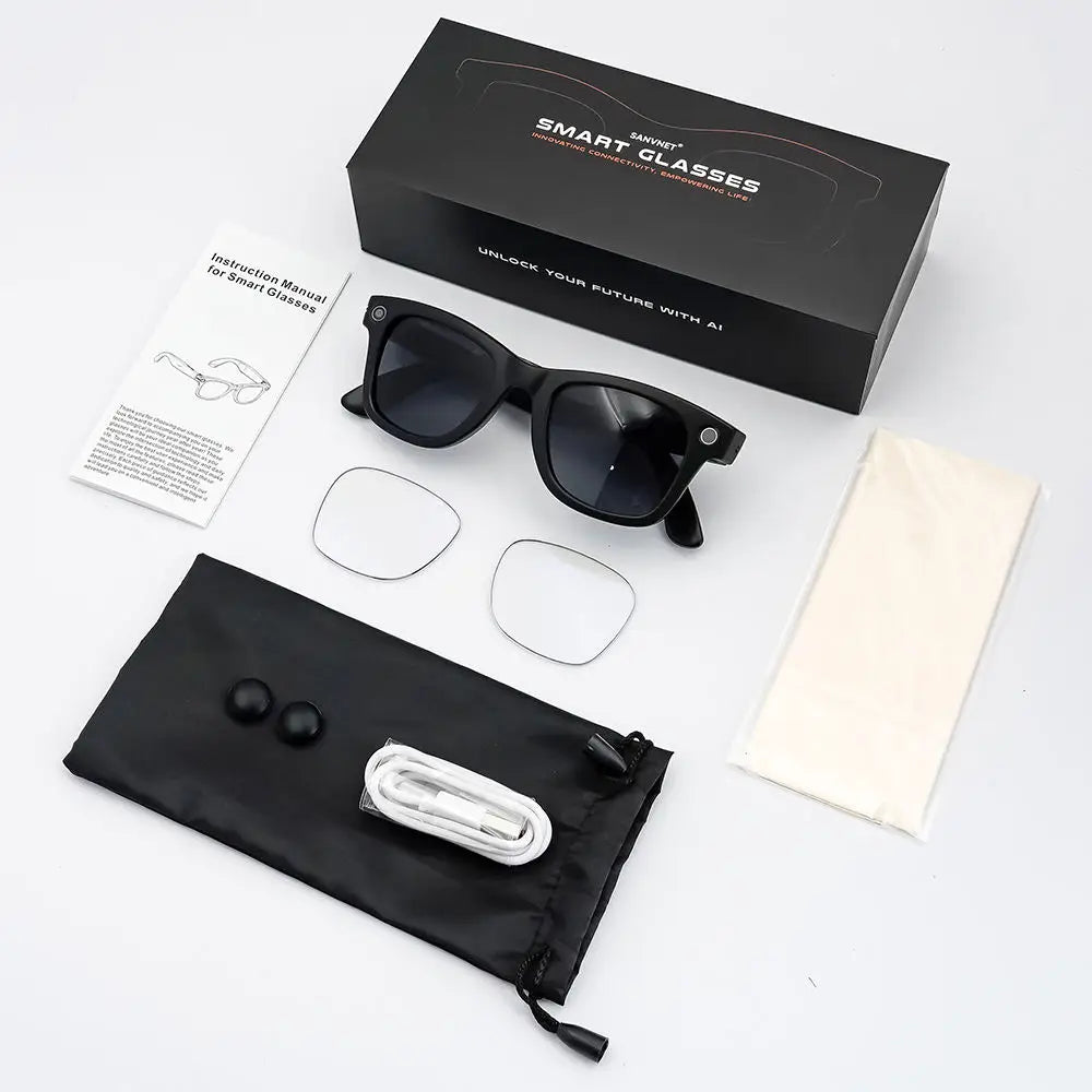 GS4 MAX Smart Glasses 8MP Camera AI Translator Music Player