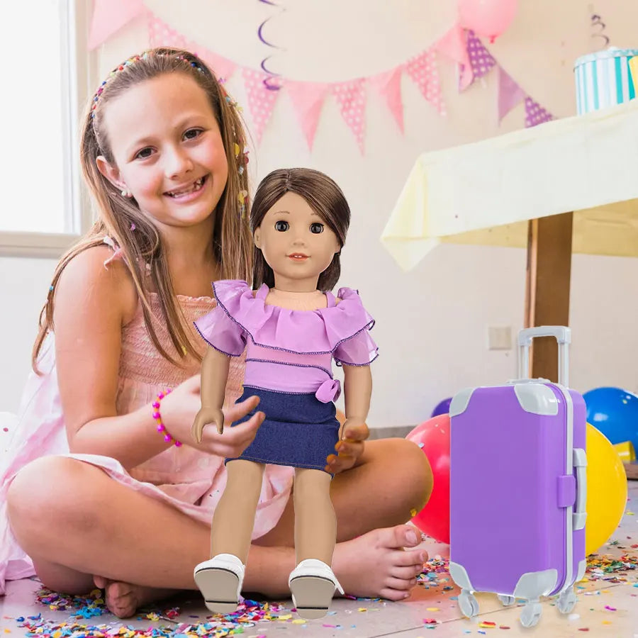 Doll Travel Suitcase Play Set With Sunglasses And Camera