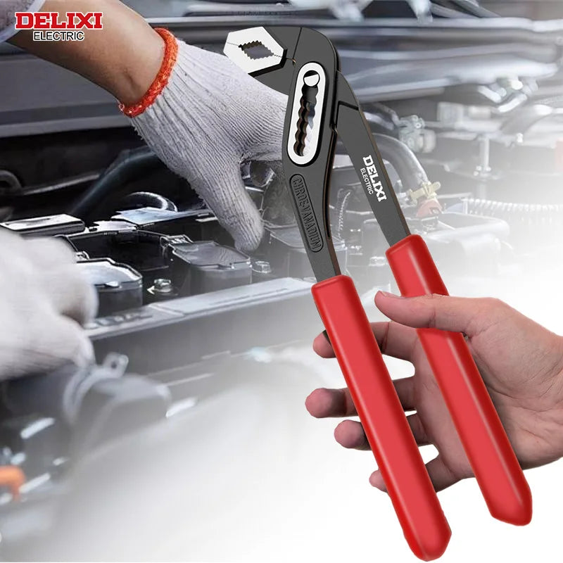 Delixi Electric Water Pump Pliers Set 3 Piece Quick Release Adjustable