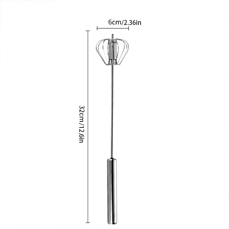 Manual 4 Speed Handheld Blender Stainless Steel For Mixing Whisking