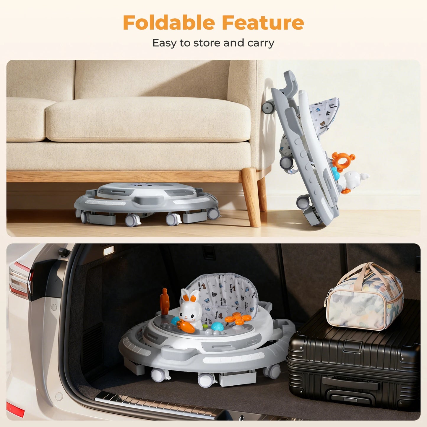 Safety 4 In 1 Baby Walker And Play Center AdjustableHeights