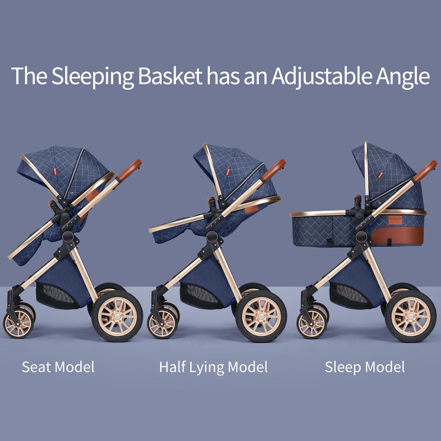 B.childhood All-In-One Luxury Stroller 3-In-1 High Landscape Pram