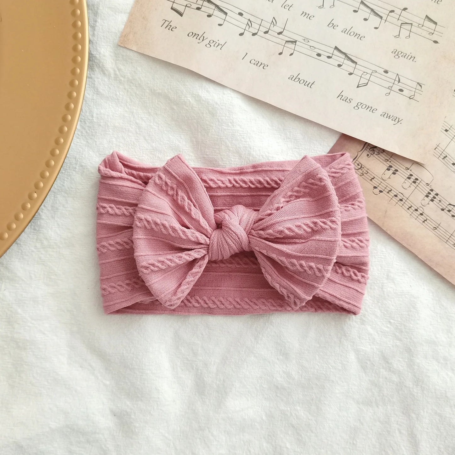 Solid Color Baby Headband Bow Nylon Hair Band Accessories