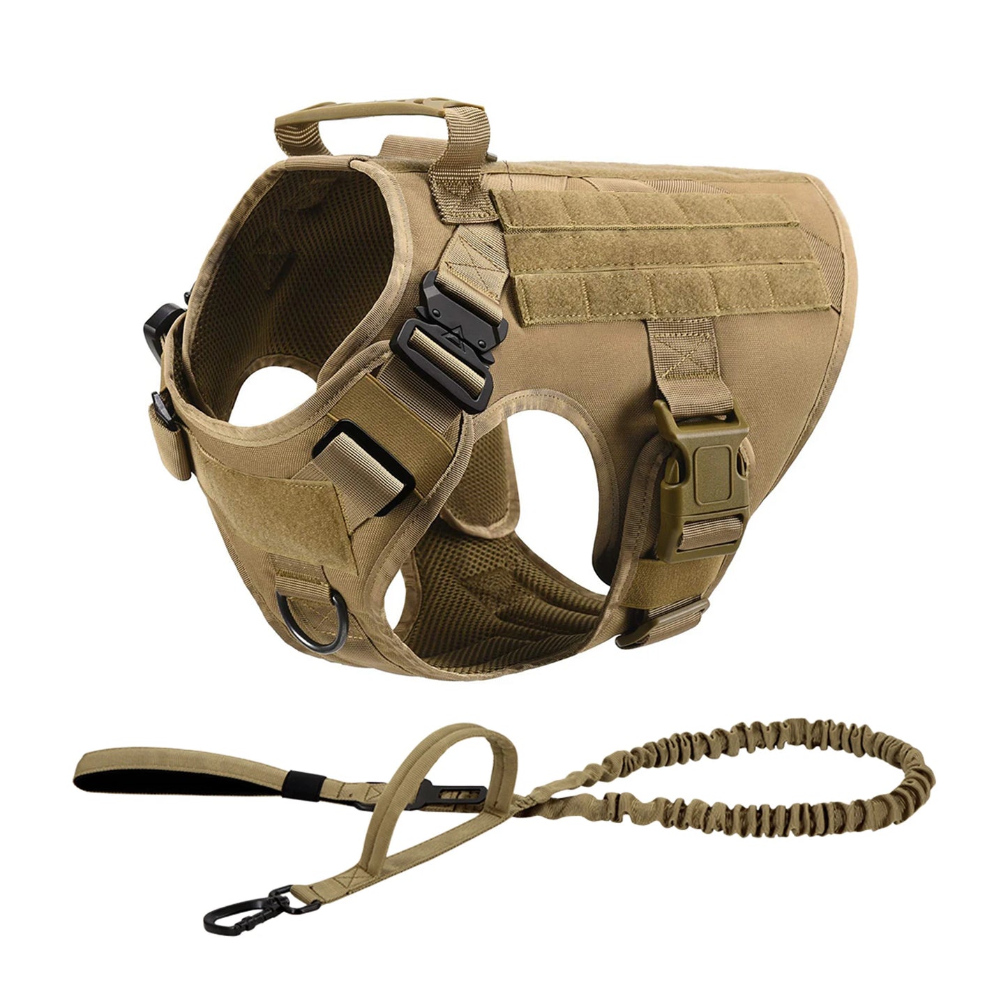 PETRAVELCN Tactical Dog Harness Molle Vest for Dogs