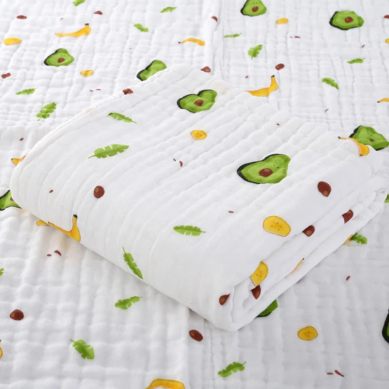 Unisex Cotton Baby Bath Towel and Gauze Washcloth Set for Newborns