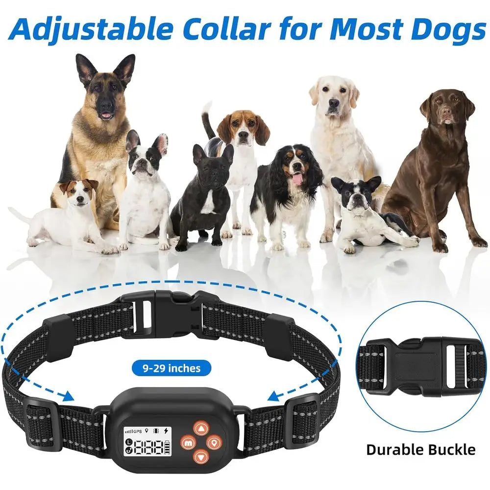 Wireless GPS Dog Fence System With Waterproof Collar And Training Modes