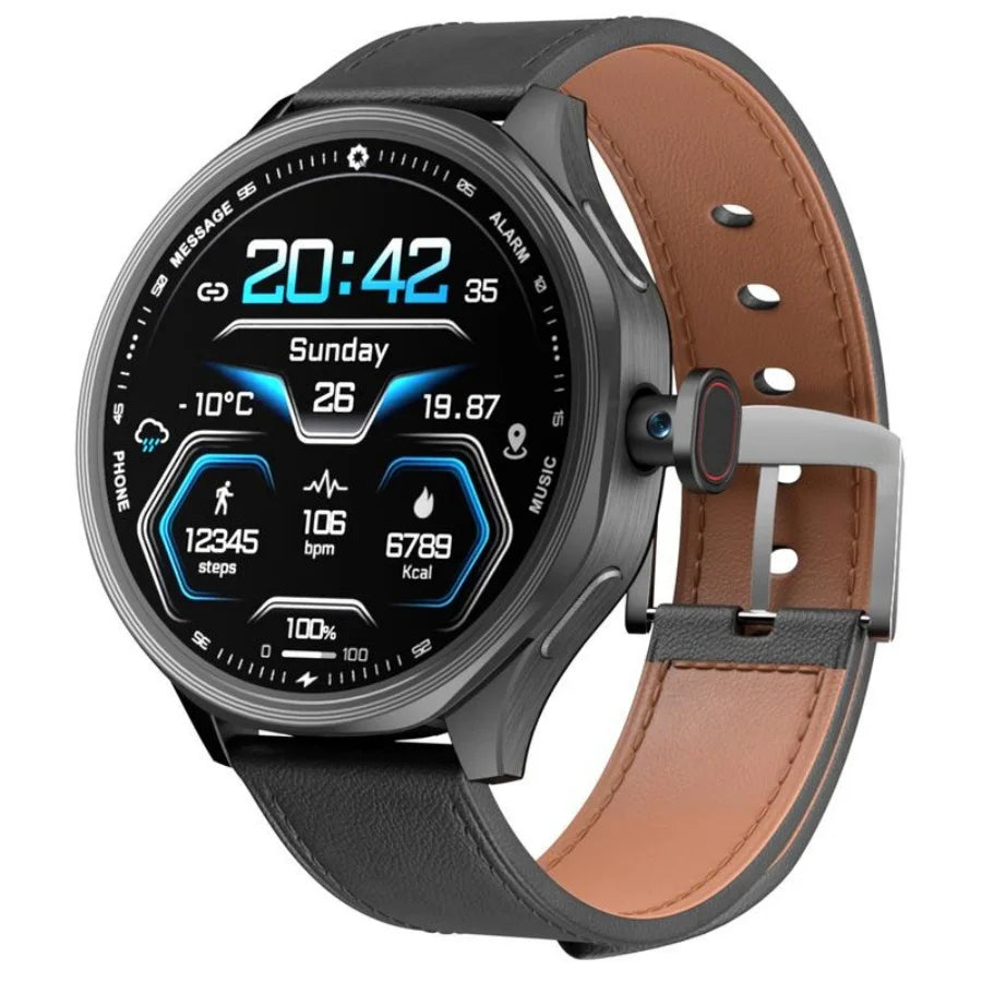 W&O Android 4G Smartwatch With AMOLED Display GPS Rotating Camera