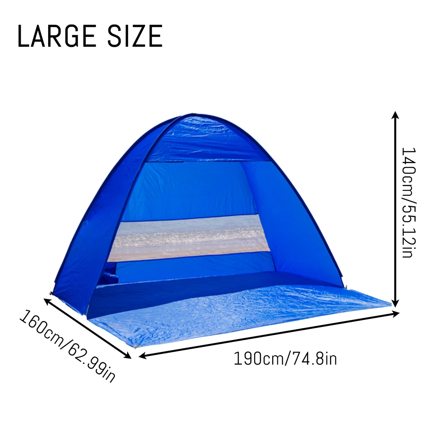 Pakicetus Pop-Up Beach Tent Two-Person with Carry Handbag
