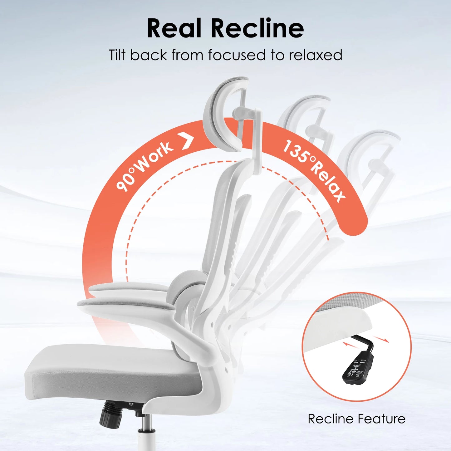 FARINI Ergonomic Office Chair With Headrest And Lumbar Support