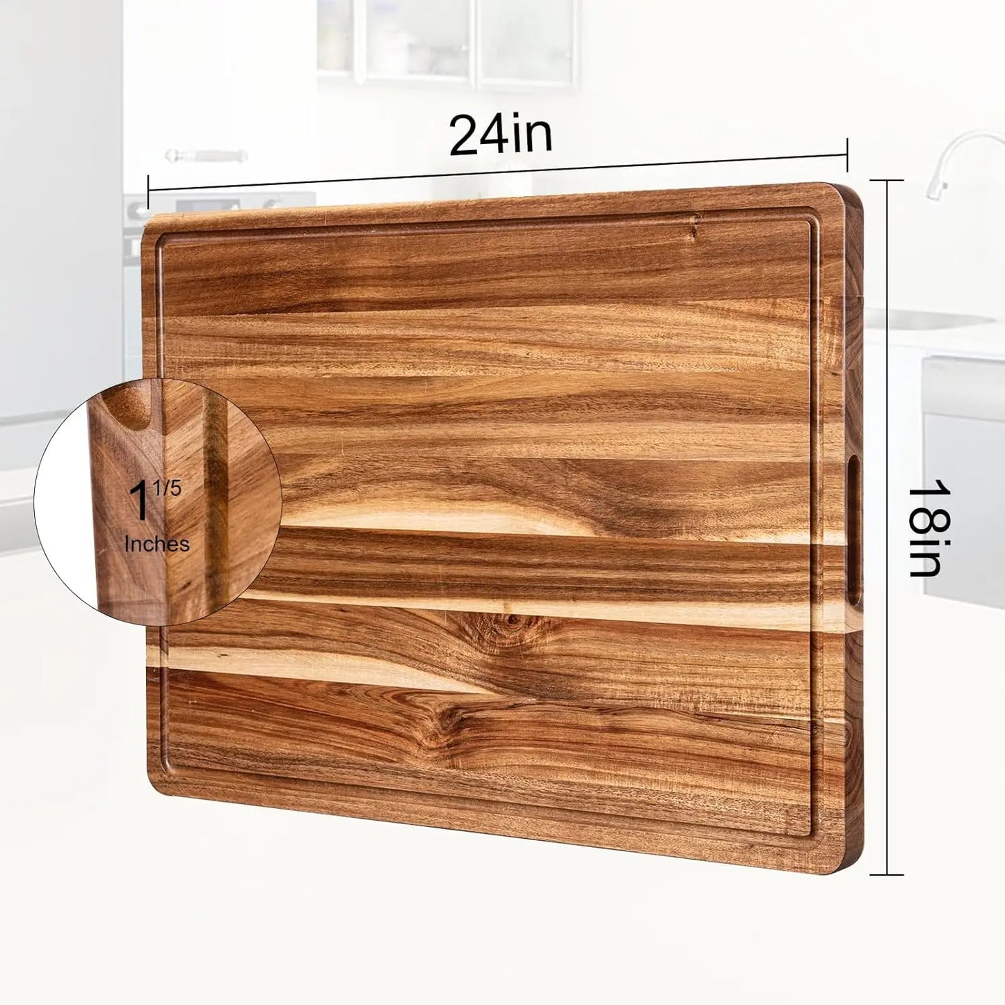 TWISTER.CK Wood Cutting Board Reversible Charcuterie With Juice Groove
