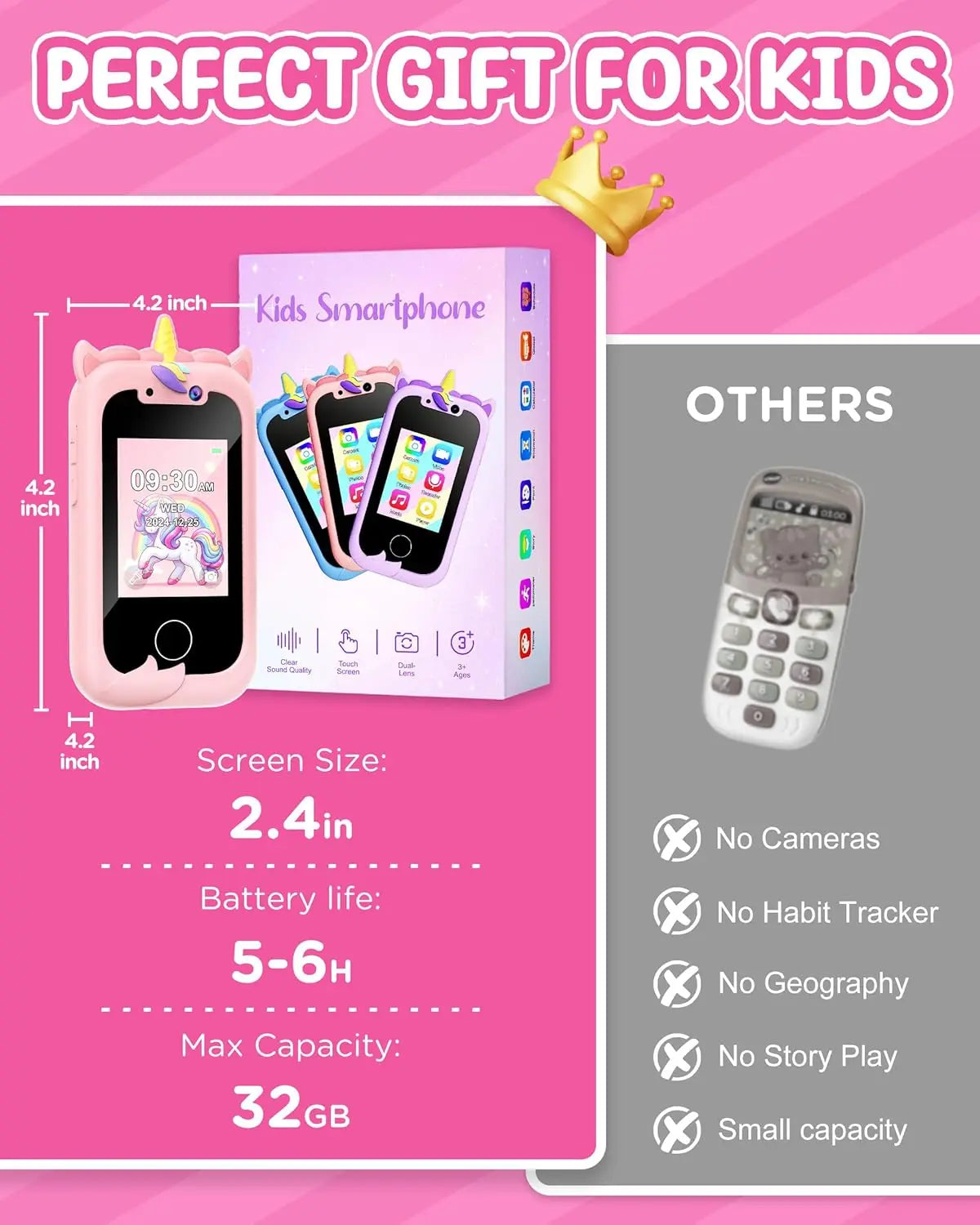 Kids Smart Phone Real Working Smartphone Ages 3 To 10