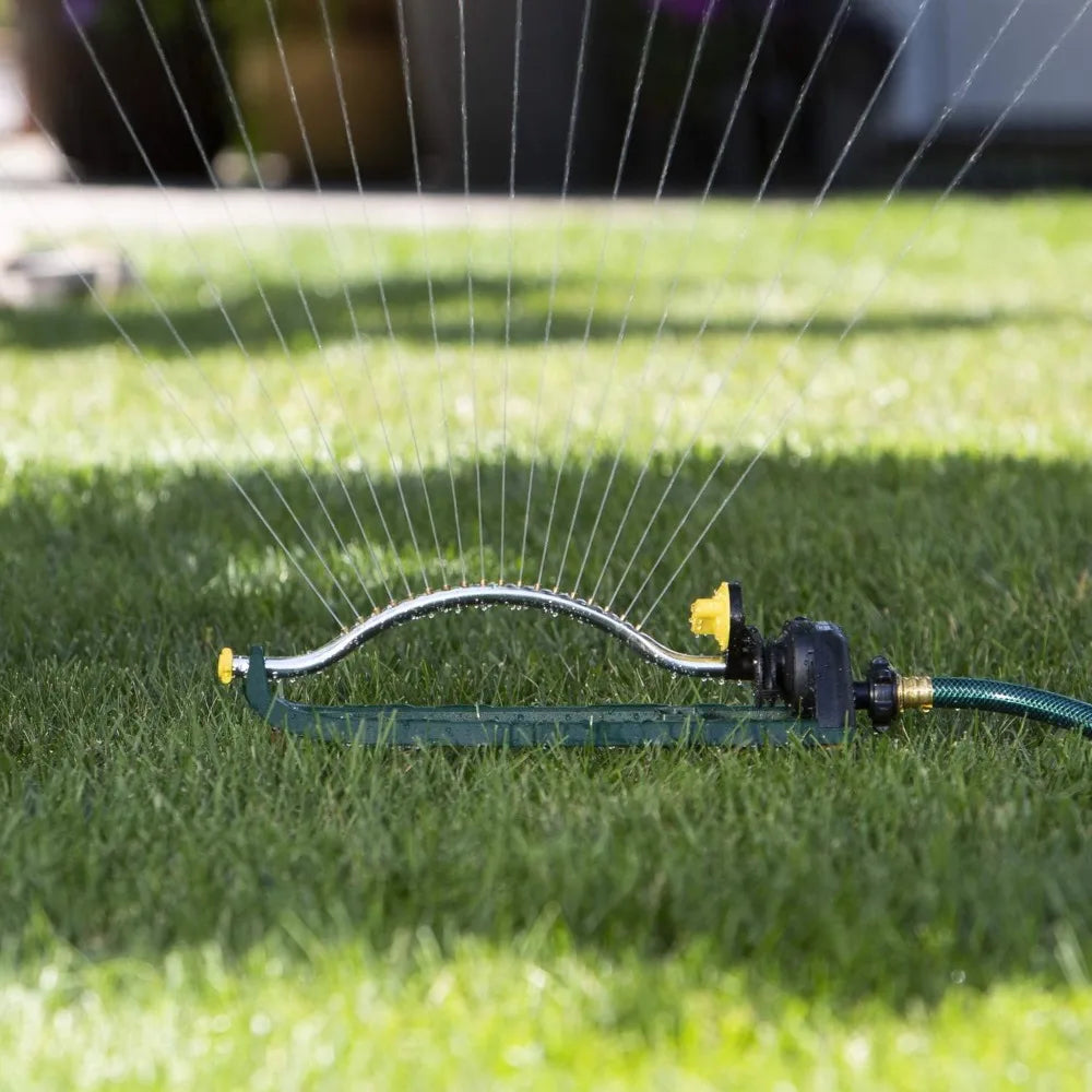Oscillating Sprinkler with Brass Nozzles & QuickConnect Adapter, 3400 sq. ft