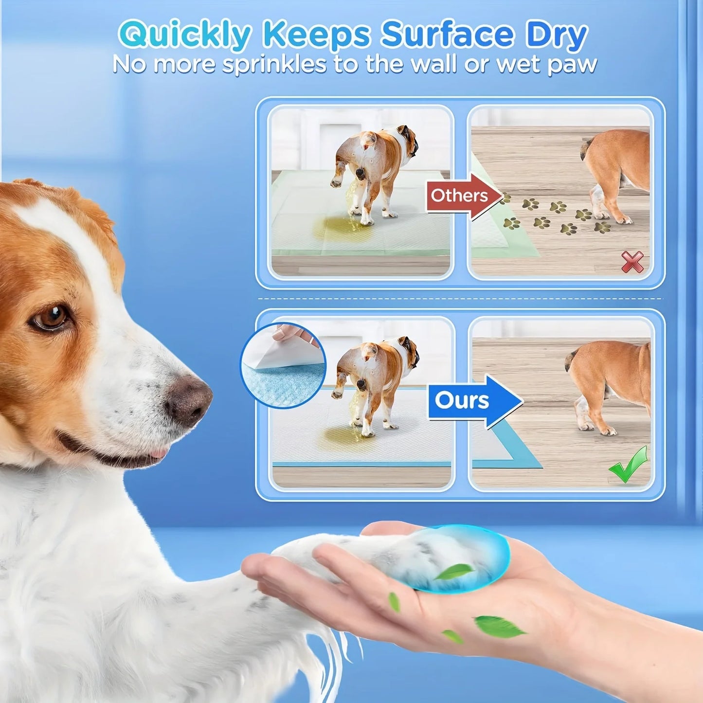 Dog Pee Pads Ultra Absorbent Leakproof Crate Training Pads