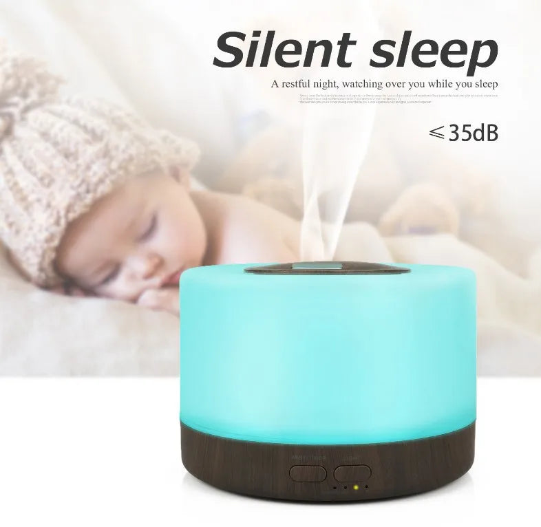 Miflame Ultrasonic Air Humidifier With Aromatherapy Cool Mist 500ml