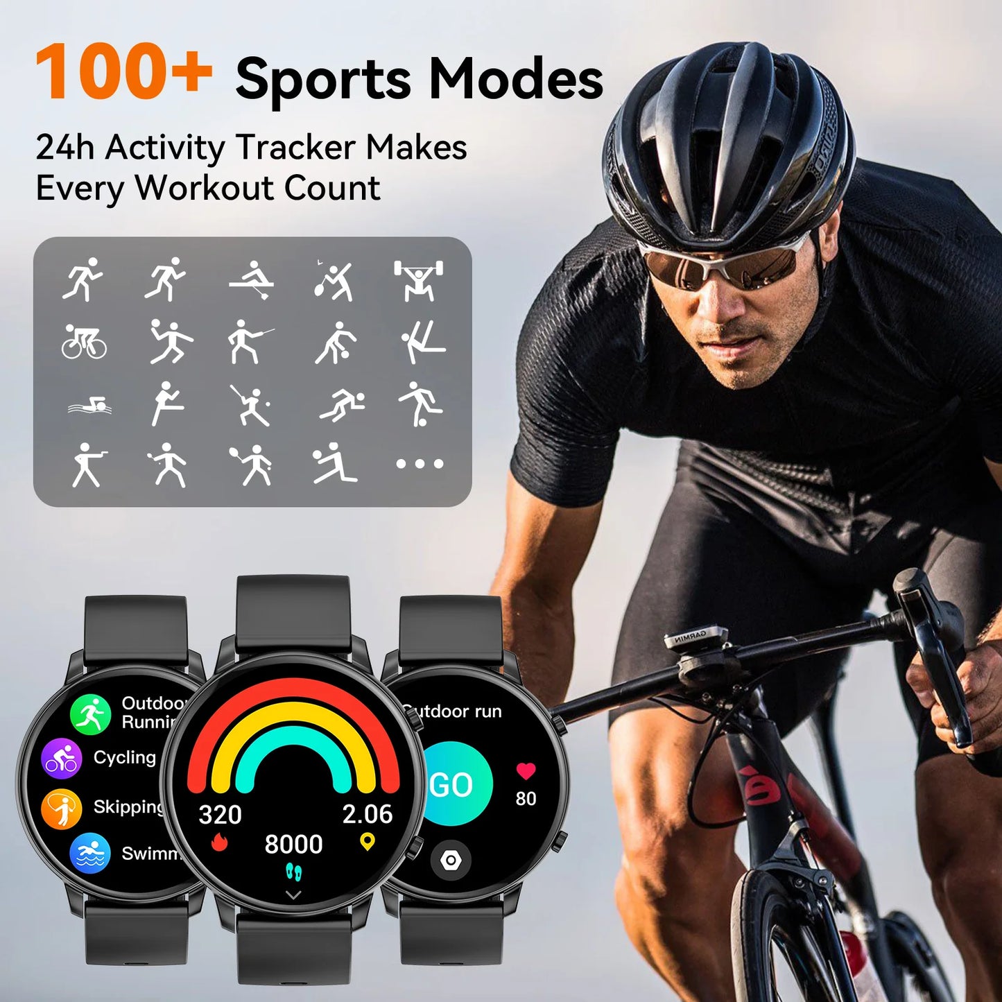 Smart Watch Bluetooth Calling IP67 Waterproof Heart Rate Fitness Tracker