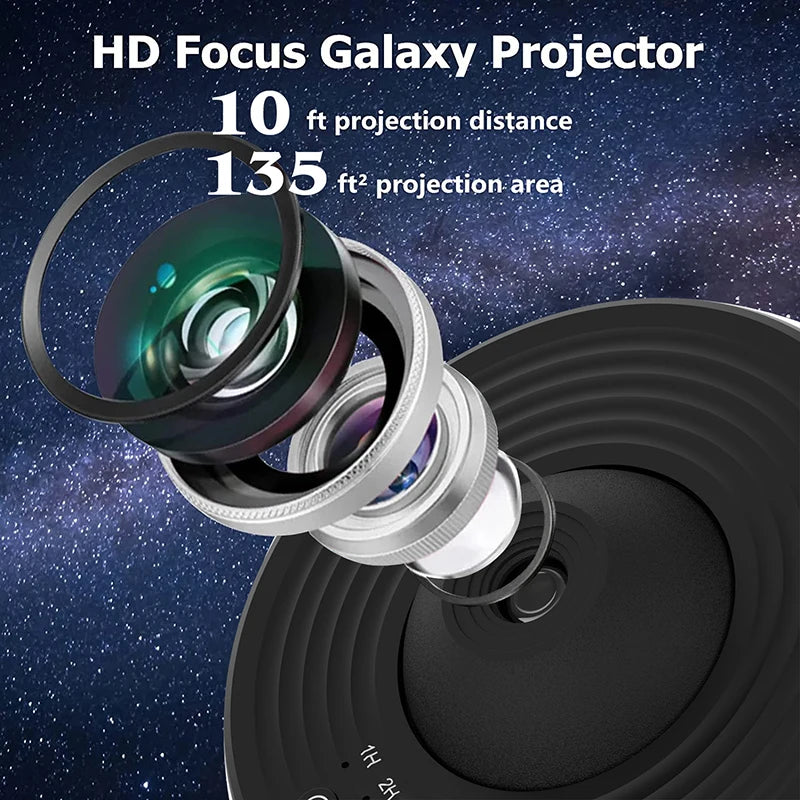 AUSYLE Night Light Galaxy Projector Starry Sky 360 Degree Lamp