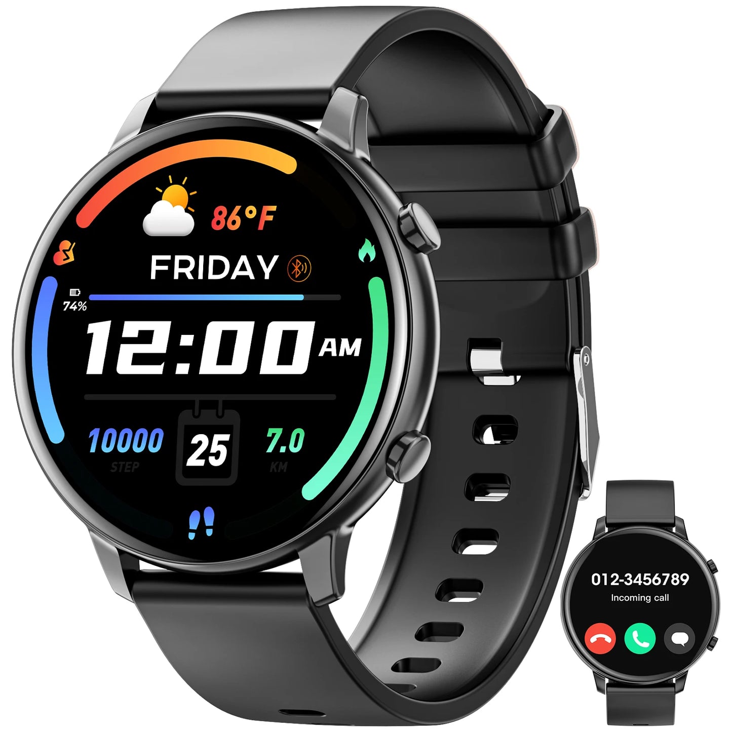 Smart Watch Bluetooth Calling IP67 Waterproof Heart Rate Fitness Tracker