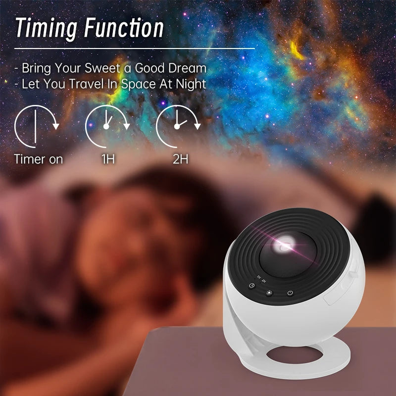 AUSYLE Night Light Galaxy Projector Starry Sky 360 Degree Lamp