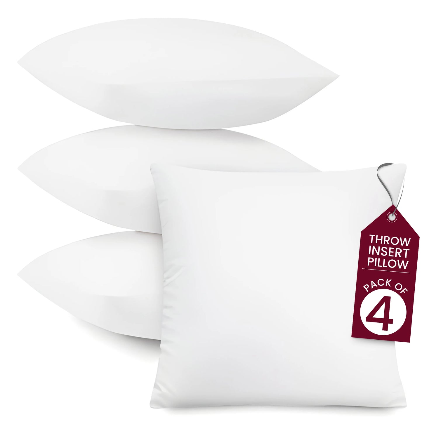 LDC Lux Decor Collection Pillow Inserts 4 Fluffy High Loft