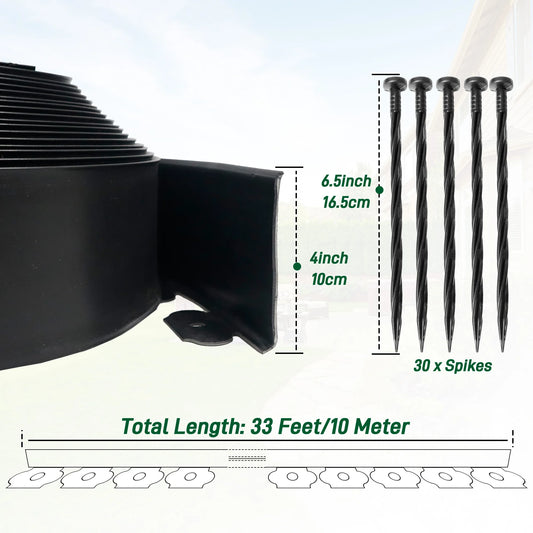 NONEM Landscape Edging Kit No Dig Lawn Border With Spikes