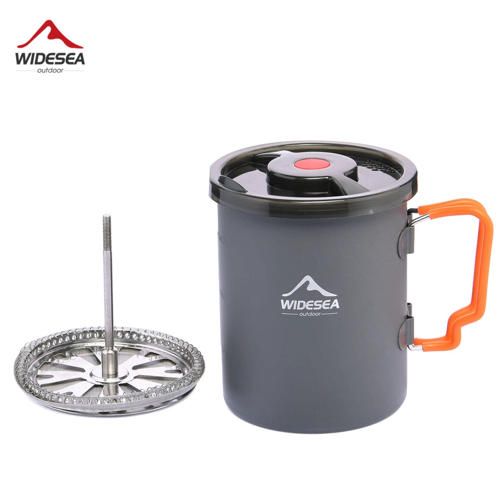 Widesea Camping Coffee Pot With French Press Outdoor Cup
