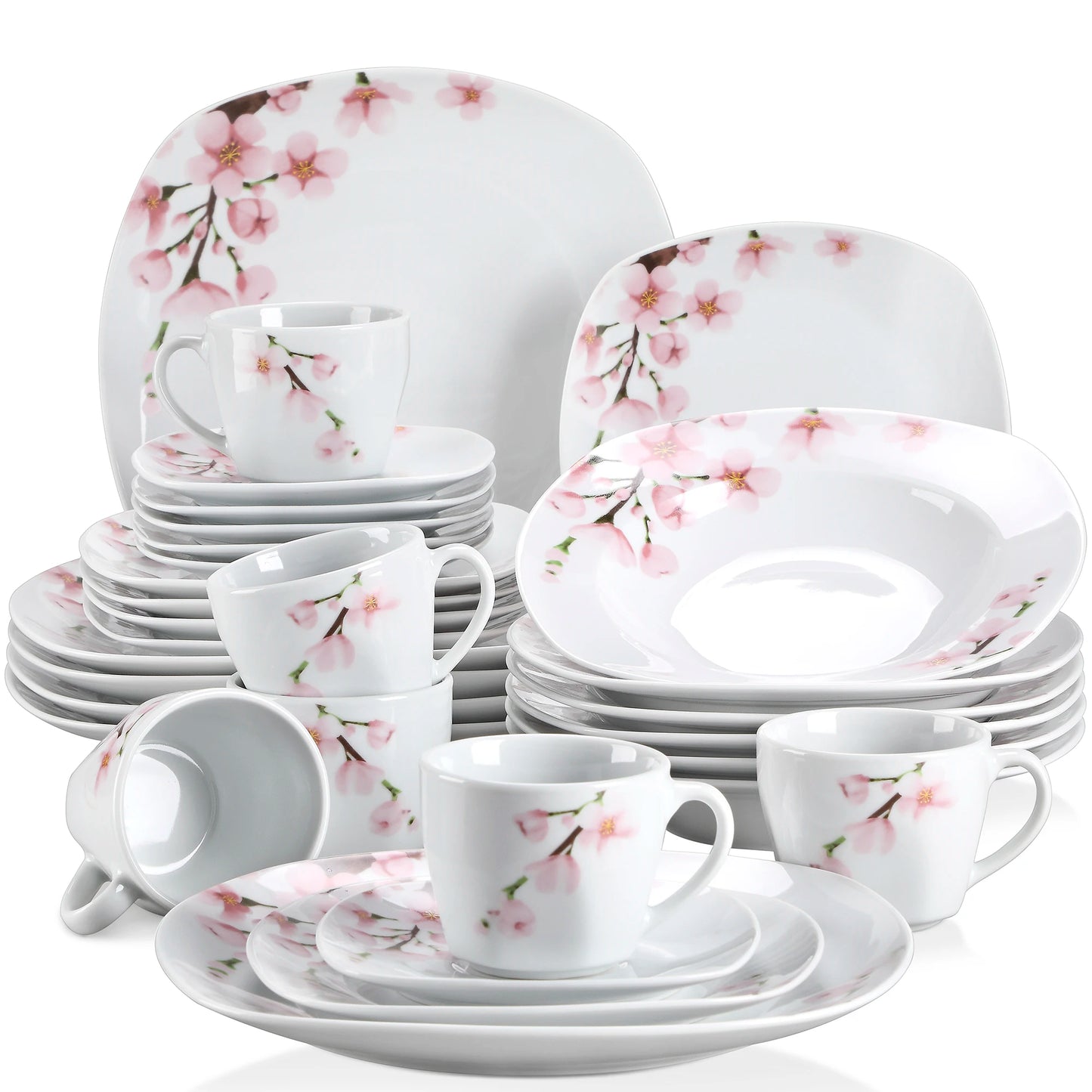 Malacasa Annie Porcelain Dinnerware Set For 12 People
