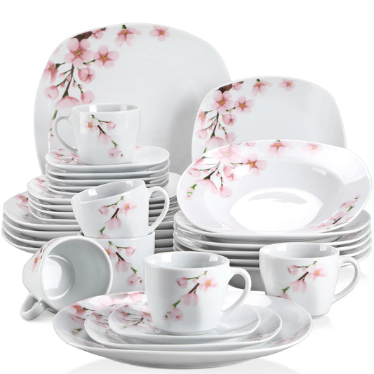 Malacasa Annie Porcelain Dinnerware Set For 12 People
