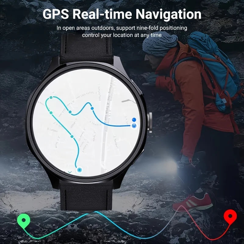 W&O Android 4G Smartwatch With AMOLED Display GPS Rotating Camera