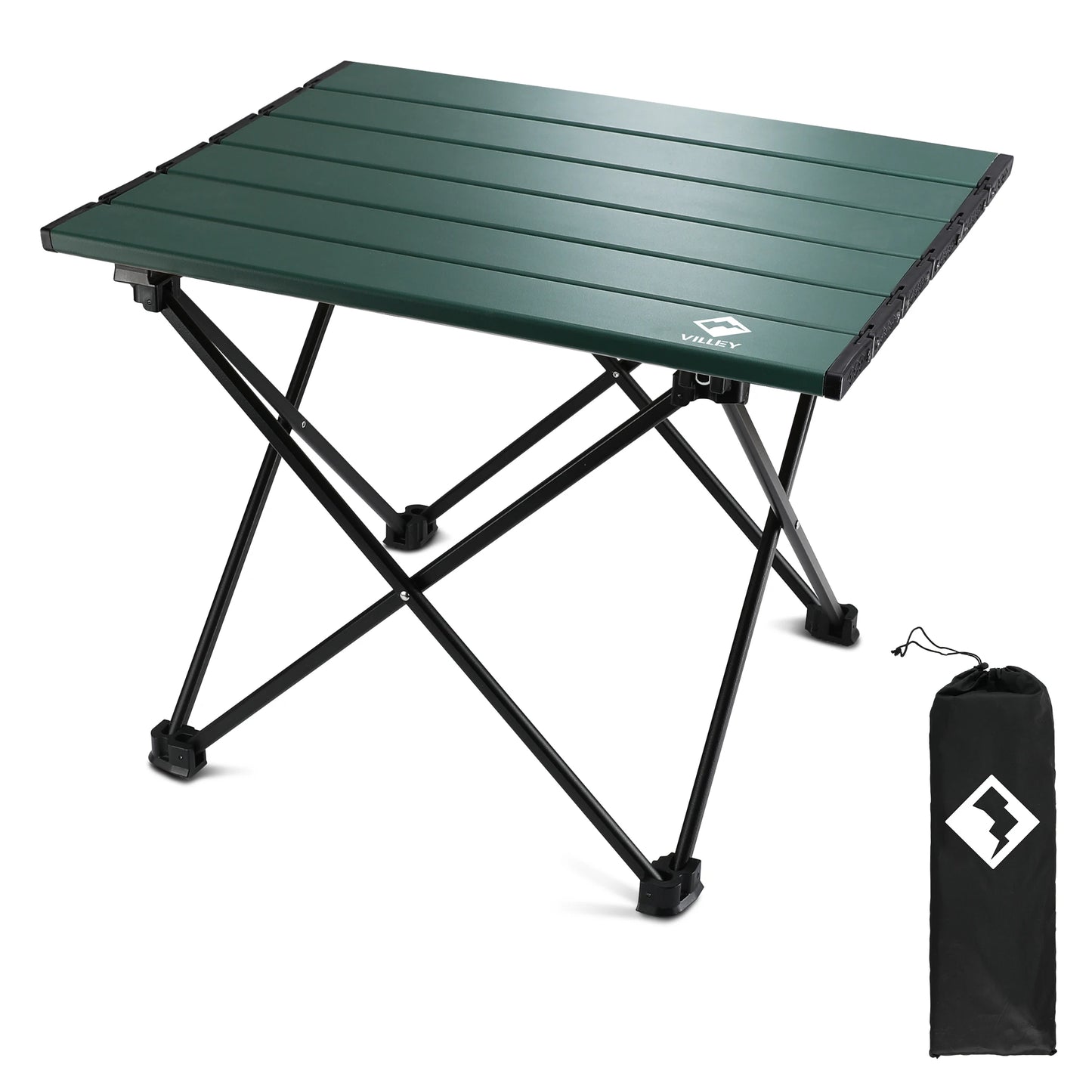 Villey Ultralight Portable Aluminum Camping Side Table With Carry Bag