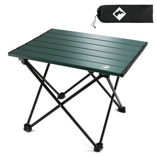Villey Ultralight Portable Aluminum Camping Side Table With Carry Bag