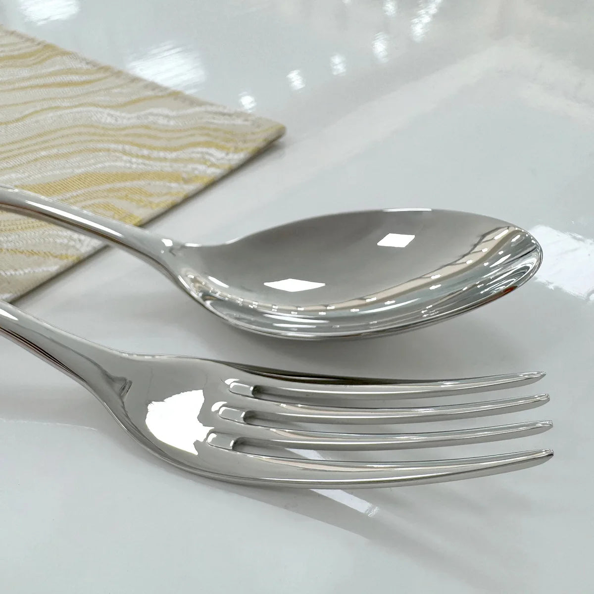 NONEDinnerware Stainless Steel Flatware Set Mirror Polished Heavy Duty