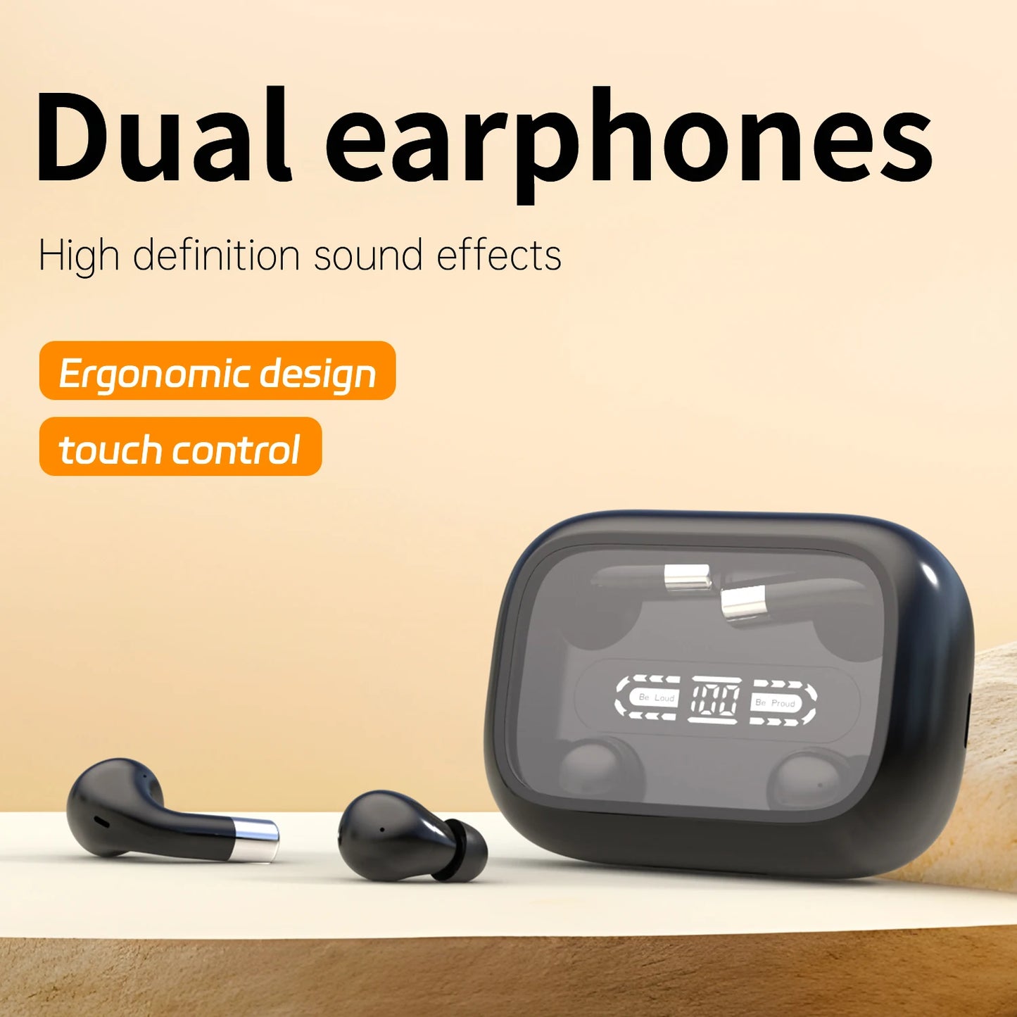 SHUKE 2in1 Dual Headphones 5.4 Bluetooth Wireless Earbuds