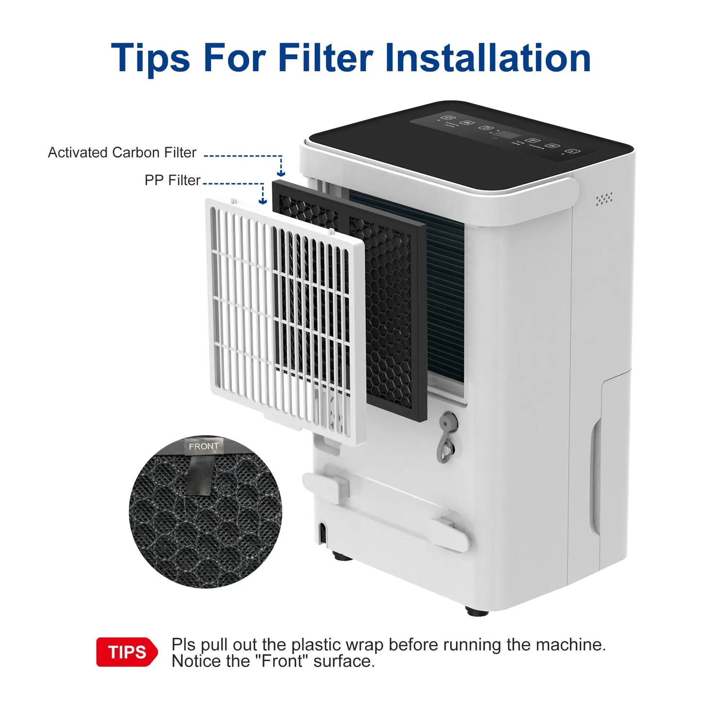 Shinco Dehumidifier For Home And Basements With Drain Hose