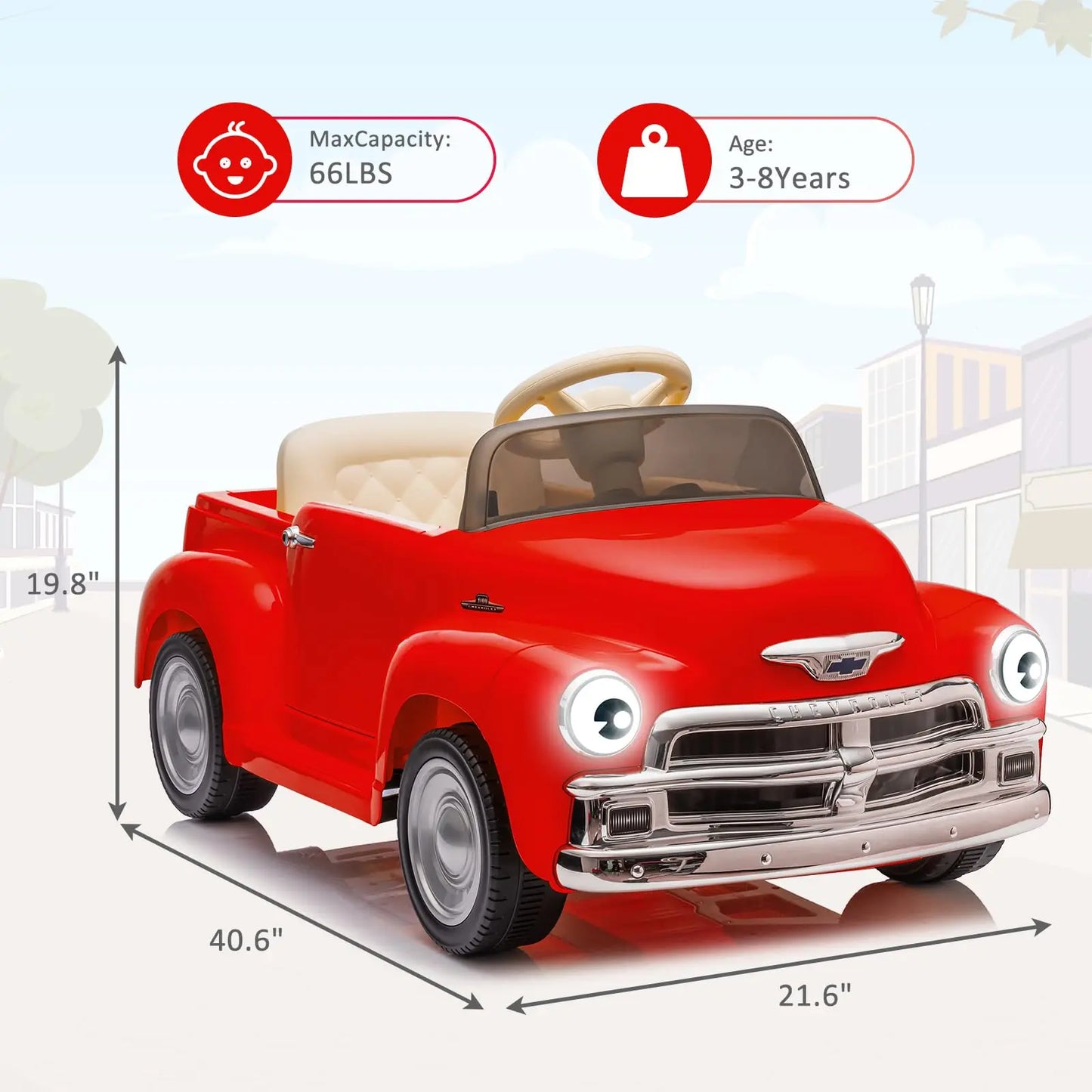 12V Kids Ride Onboard Car With Led Lights And Music