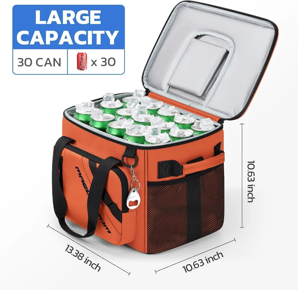 Leakproof Insulated Cooler Bag 30 Can Capacity With Bottle Opener