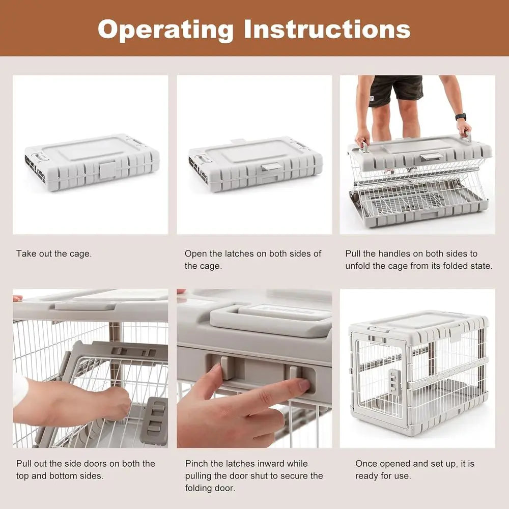 Collapsible Heavy Duty Dog Kennel For Indoor And Outdoor Use