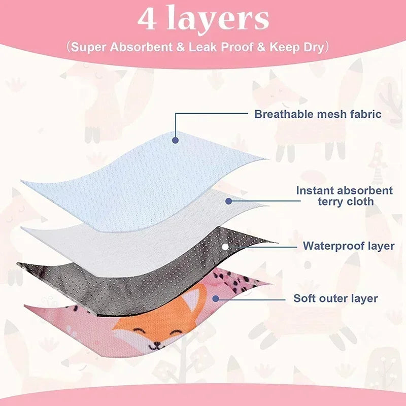 Washable Dog Diapers Cartoon Print Physiological Panties For Female Dogs