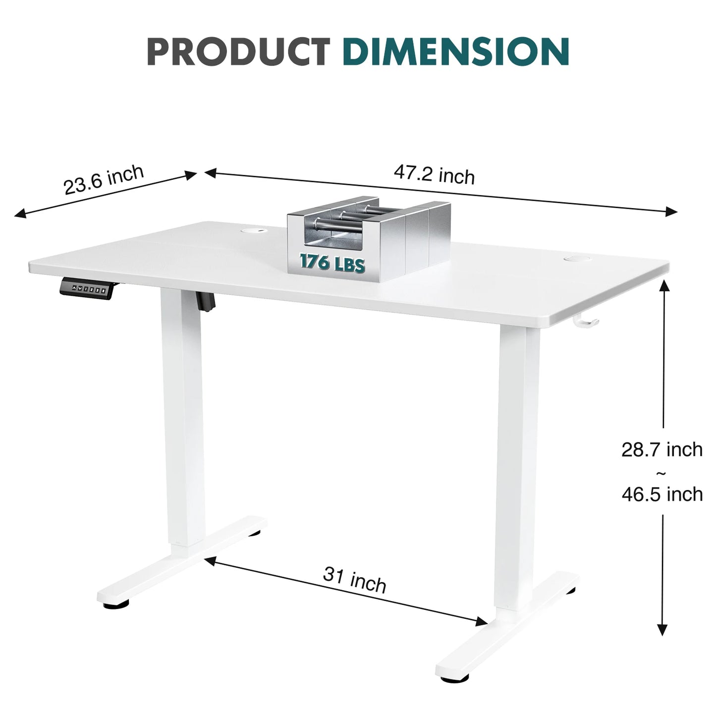 JHK Ergonomic Electric Standing Desk Height Adjustable Computer Desk