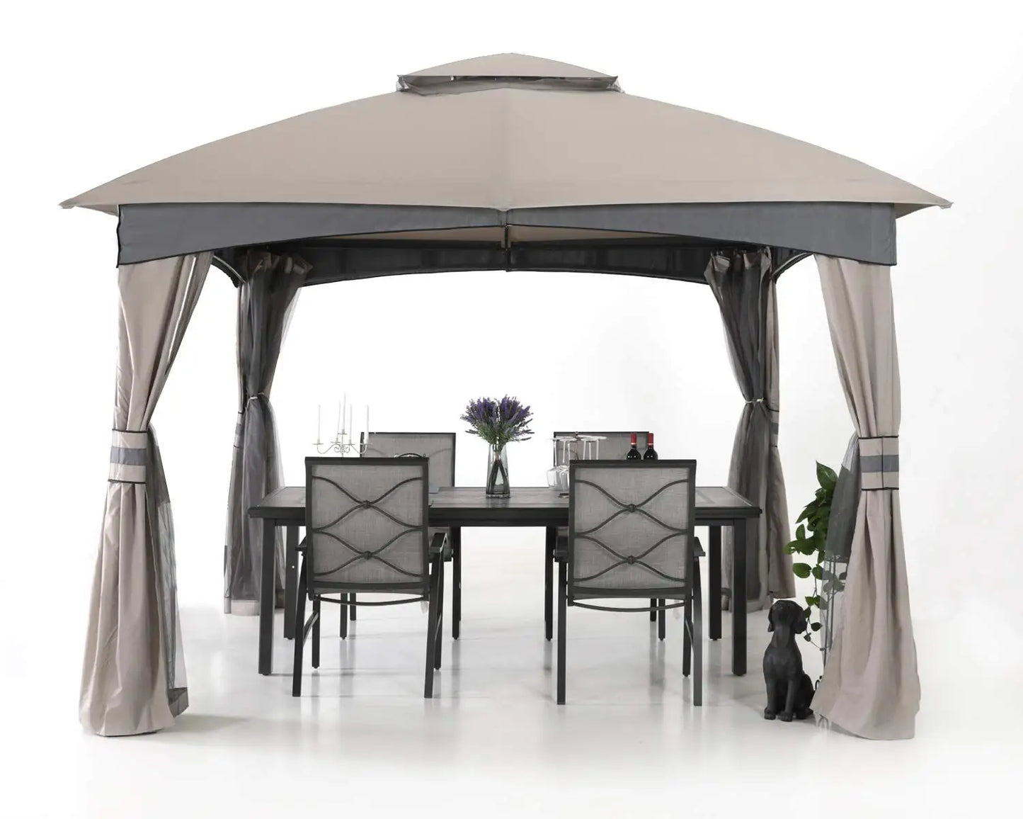 Outdoor Gazebo With Mosquito Netting For Patio Garden