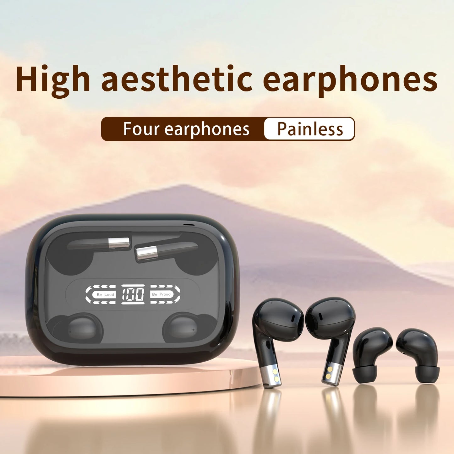 SHUKE 2in1 Dual Headphones 5.4 Bluetooth Wireless Earbuds