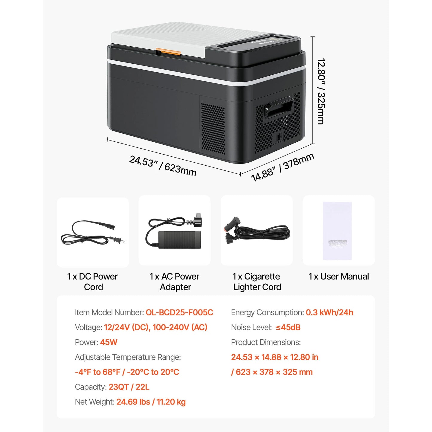 SucceBuy Car Refrigerator Compressor Cooler Freezer 12V 110 to 240V