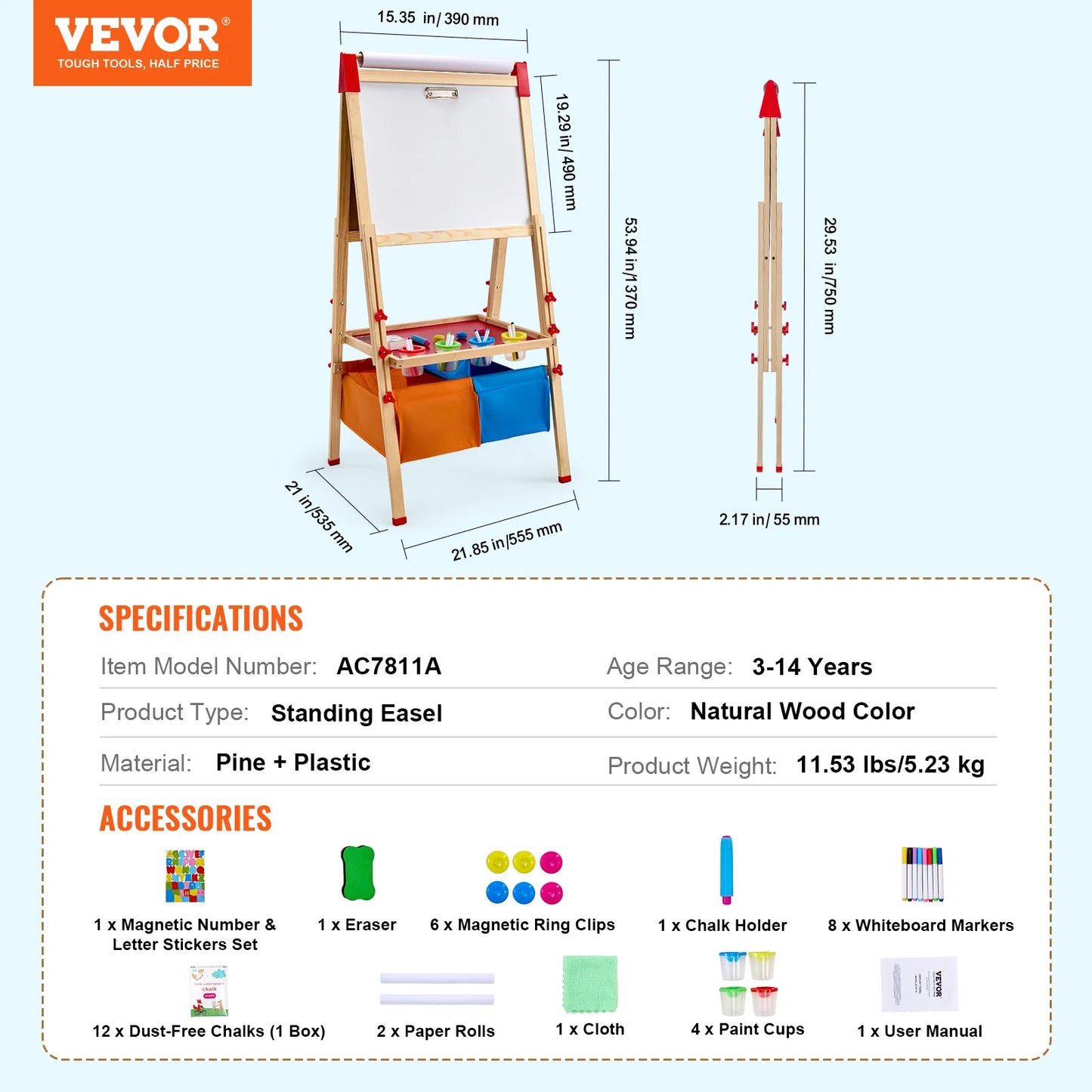 SucceBuy Magnetic Drawing Board For Kids WordPad Educational Easel Toy
