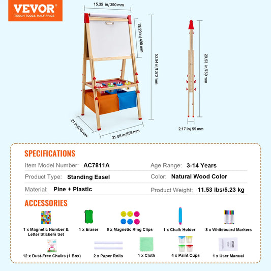 SucceBuy Magnetic Drawing Board For Kids WordPad Educational Easel Toy