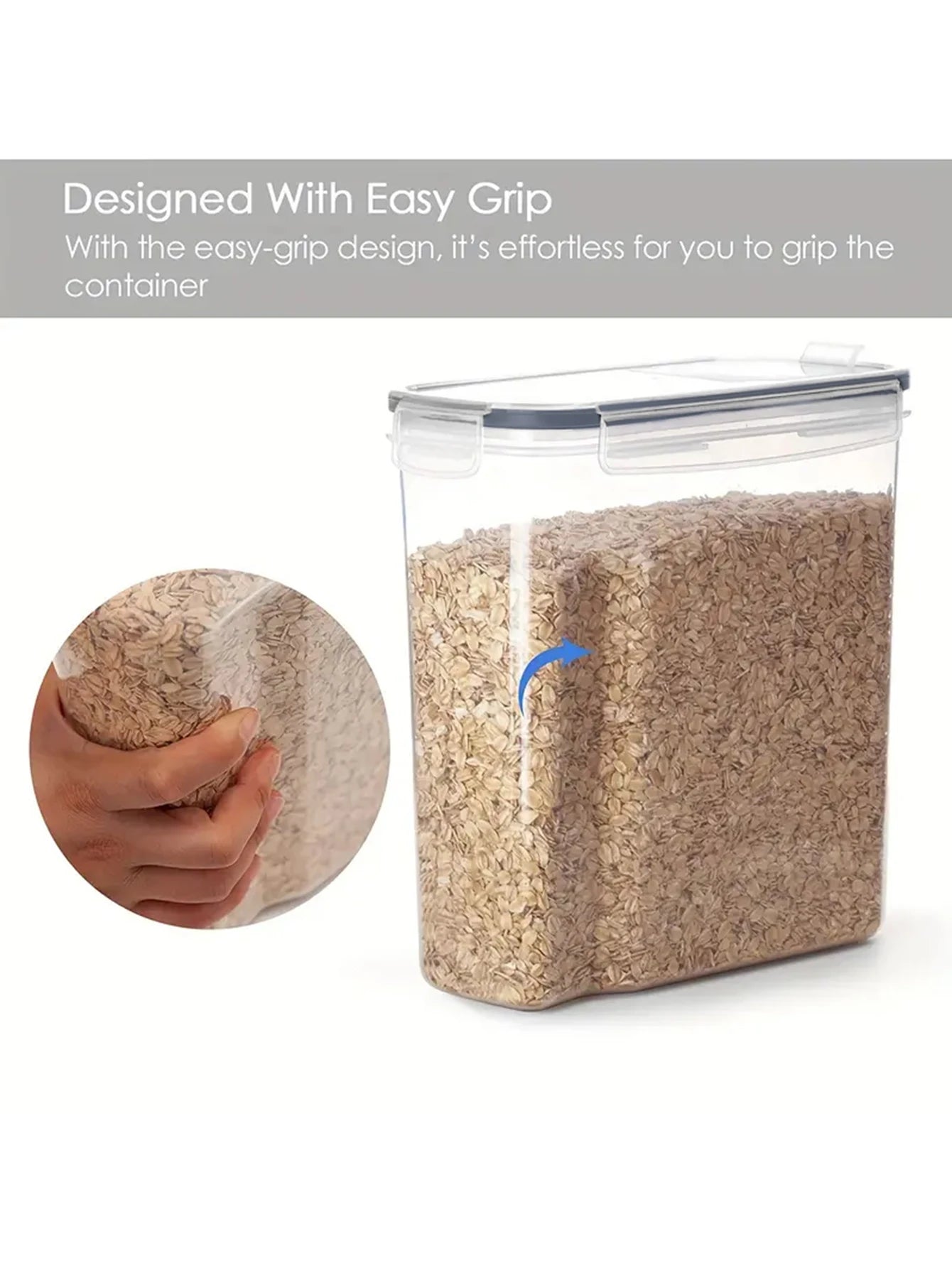 4 Pack Large Food Storage Containers For Kitchen Pantry Organization