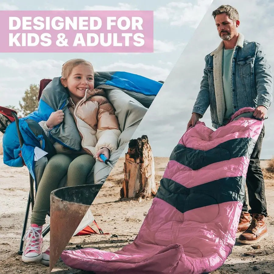 Cotton Sleeping Bag For Kids And Adults Cold Weather Camping